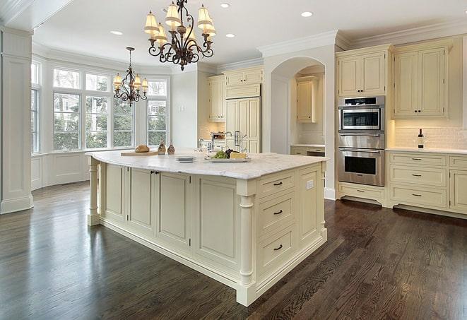 hardwood laminate floor with wood grain texture in Chester, VA